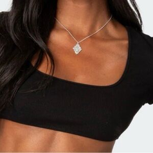 Edikted Black Crop Top